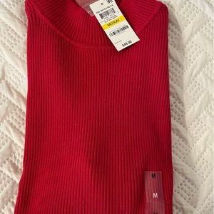 NWT. 3 for $18. Karen Scott Red Mock Turtleneck—Medium